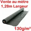 Image de Vente au mètre / Largeur 128m Toile Bache de paillage tissée Anti-Mauvaises Herbes 130g/m2