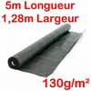 Image de Toile Bache de paillage tissée - Anti-Mauvaises Herbes - 130g/m2 - Largeur 128m - Longueur 5m