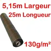 Image de 130g/m2 Toile Bache de paillage Marron tissée Anti-Mauvaises Herbes Largeur 515m Longueur 25m / Grande Surface Couverte : 128m² !