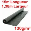 Image de Toile de paillage tissée professionnelle 130g/m2 - Vert - Largeur 138m - Longueur 15m