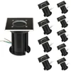 Image de Pack de 10 - Spot LED Extérieur Encastrable Carré IP65 pour Ampoule GU10 - SILAMP