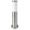 Image de Borne de Jardin Acier Inoxydable avec Détecteur 45cm pour Ampoule E27 IP44 - Gris