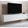 Image de Meuble Tv Pour Salon Salle À Manger Blanc Brillant 160x40x30cm Design Ameublement Luke H2