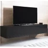Image de Meuble Tv Pour Salon Salle À Manger Noir Brillant 160x40x30cm Design Ameublement Luke H2