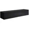 Image de Meuble tv suspendu 1 porte meuble tv de salon 160x30x40cm modèle luke h2 noir finition brillante TVSD032BLBL-1BOX