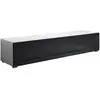 Image de Meuble tv avec pieds 2cm 1 porte meuble tv de salon 160 x 32 x 40cm modèle luke h2 blanc et noir finition brillante TVSD032WHBLP-1BOX