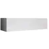 Image de Meuble tv suspendu 1 porte meuble tv de salon blanc finition brillante modèle aitana m1 120x30x40cm TVAO500WHWH