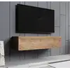 Image de Meuble Tv Suspendu Pour Salon Salle À Manger Coleur Chêne Mat 120x40x30cm Design Ameublement Aitana M1