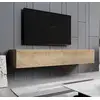 Image de Meuble Tv Suspendu Pour Salon Salle À Manger Coleur Chêne Mat 180x40x30cm Design Ameublement Aitana M2