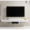 Image de Meuble Tv Suspendu Pour Salon Salle À Manger Blanc Mat 150x29,6x22cm Design Ameublement Aydin
