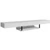 Image de Meuble tv suspendu meuble tv de salon flottante support pour téléviseur meuble de salon 150x22x29,6cm blanc finition mate modèle aydin TVDF301WHWH