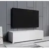 Image de Meuble Tv Pour Salon Salle À Manger Blanc Mat Et Haute Brillance 120x40x30cm Design Ameublement Aitana M1
