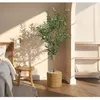 Image de Olivier artificiel 145 cm Plante décorative avec Feuilles et Olives réalistes pour salon chambre ou bureau