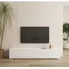 Image de Meuble Tv Pour Salon Salle À Manger Blanc Mat Et Haute Brillance 160x40x32cm Design Ameublement Nora H2