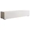 Image de Meuble tv bass avec pieds 2 cm meuble tv avec led pour salon couleur noir 160x32x40cm modèle nora h2 couleur blanc Nora H2
