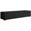 Image de Meuble tv bass avec pieds 2 cm meuble tv avec led pour salon couleur noir 160x32x40cm modèle nora h2 couleur noir Nora H2