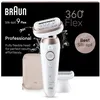 Image de Braun Épilateur Silk-épil 9 Flex - Avec Tête De Rasoir Pour Femmes Et Sabot Tondeuse - Blanc/Rose Titane