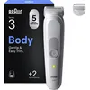 Image de Tondeuse pour le corps - BRAUN - BG3500 - 80 min - Étanche - Gris