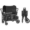 Image de Poussette quadruple pliable pour camping - traction avant