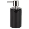 Image de Distributeur de savon en Grès - TUBE - Noir - 16x7x7 cm