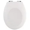 Image de Abattant wc Thermo dur avec frein de chute NEELA Blanc mat - Charnières ABS Chromé Spirella