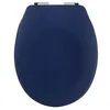 Image de Abattant wc Thermo dur avec frein de chute NEELA Bleu foncé mat - Charnières ABS Chromé Spirella