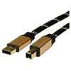 Image de Roline 11.02.8803 Cavo Usb Usb 2.0 3 M Usb A Usb B Nero, Oro