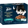 Image de FELIX Succulent Grill au Saumon au Thon au Cabillaud au Carrelet en Sauce - 12 x 80 g - Pochons pour chats adultes