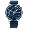 Image de Tommy Hilfiger Jameson Montre Homme Multifonction Acier Cuir Bleu 1792051