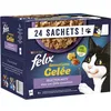 Image de FELIX Sensations en Gelée Viandes-Poissons - 24 x 85 g - Sachets fraîcheur pour chat adulte