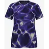 Image de T-shirt Odlo Zeroweight Chill-Tec Print manches courtes violet femme - L