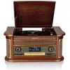 Image de Tourne-disque roadstar hif-1996d+bt - 33-45-78 tr-min, radio dab+-fm, cd-cdr-cdrw-cd-mp3, cassette, bluetooth, usb, rétro, bois