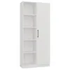 Image de VILLME - Bibliothèque design minimaliste - 1 porte + 10 étagères - 80x30x182 cm - Meuble de rangement