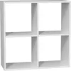 Image de Marion - étagère casier fonctionnelle bibliothèque chambrebureausalon - dimensions : 75x74x30 meuble rangement livres - blanc