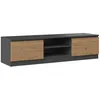 Image de TIVOLI - Meuble TV style moderne - 140x40x36cm - 2 niches + 2 portes - Rangement matériel télé/audio