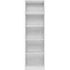 Image de KAFFI - Bibliothèque style scandinave salon - 50x30x181 - 5 tablettes - Étagère à livres