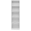 Image de Kaffi - bibliothèque style scandinave salon - 50x30x181 - 5 tablettes - étagère à livres - blanc