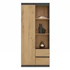 Image de LIVORNO - Bibliothèque 1 porte + 2 tiroirs bureau chambre - 180x80x35 - Meuble de rangement