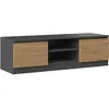 Image de TIVOLI - Meuble TV style moderne - 120x40x36cm - 2 niches + 2 portes - Rangement matériel télé/audio