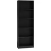 Image de Bibliothèque - FLORENCE - Contemporaine - 5 niches - Noir - 182 cm de hauteur