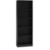 Image de Florence - bibliothèque contemporaine 5 niches salonbureauchambre 30x40x182 - meuble de rangement multifonctionnel livres dèco - noir