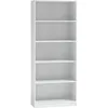Image de FLORENCE - Bibliothèque contemporaine 5 niches salon/bureau/chambre 30x60x182 - Meuble de rangement multifonctionnel livres dèco