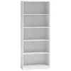 Image de Florence - bibliothèque contemporaine 5 niches salonbureauchambre 30x60x182 - meuble de rangement multifonctionnel livres dèco - blanc