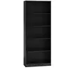Image de Florence - bibliothèque contemporaine - 5 niches - 30x60x182cm - rangement livres - bureau chambre - noir