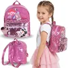Image de Princesses DISNEY : sac à dos rose pailleté pour petite fille PETIT sac à dos de maternelle pour les sorties 22 x 10 x 19 cm