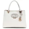 Image de GUESS Sac à main crème pour femme - Calebra Hobo Status Satchel Bag Creme White 311424