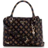 Image de GUESS Sac à main brun foncé brun clair pour femme - Daryna II Two Compound Satchel Mocha Logo 311303