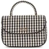 Image de GUESS Sac à main noir beige pour femme - Mirema Top Handle Flap Bag Black Multi 311737