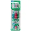 Image de Brosses à Dents-GUM PRO Brosse à Dents Souple Trio Pack (Couleur : Vert dEau - Rose - Vert)