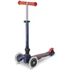 Image de Trottinette 3 roues Mini Micro Deluxe Bleu Marine pliable LED